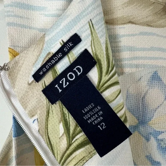 100% Silk Hawaiian Floral Sleeveless Dress Tropical Coastal Grandma 12 Cruise - Picture 9 of 10